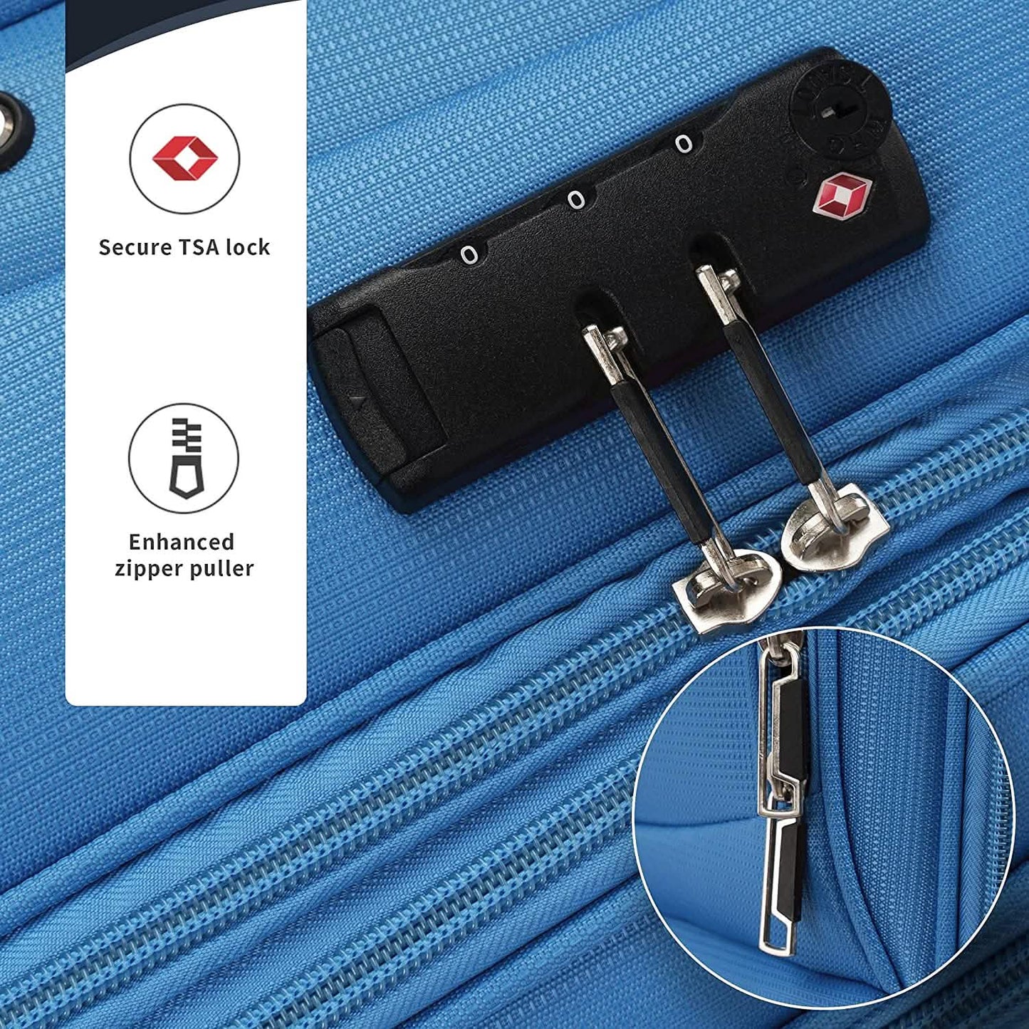 3-Pack: Softside Travel Luggage Set with TSA Lock DailySale