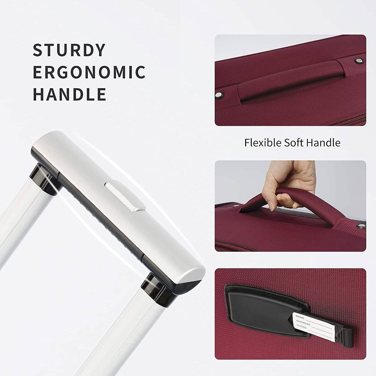3-Pack: Softside Travel Luggage Set with TSA Lock DailySale