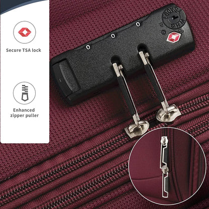 3-Pack: Softside Travel Luggage Set with TSA Lock DailySale