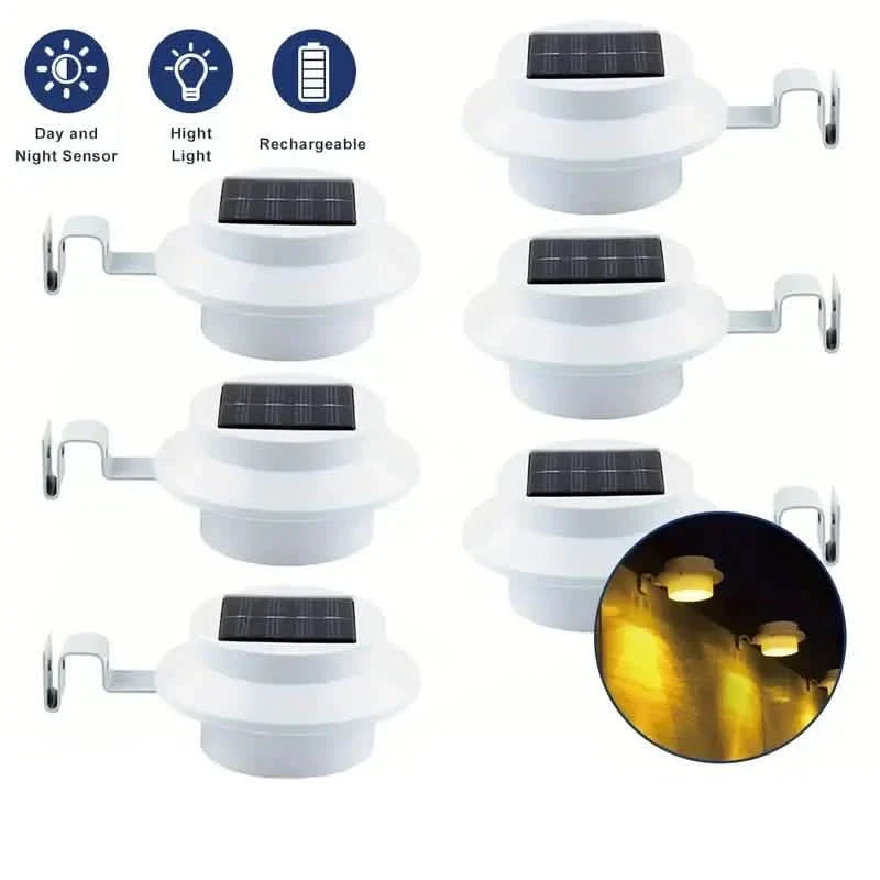 3-Pack: Solar LED Fence Gutter Lights DailySale