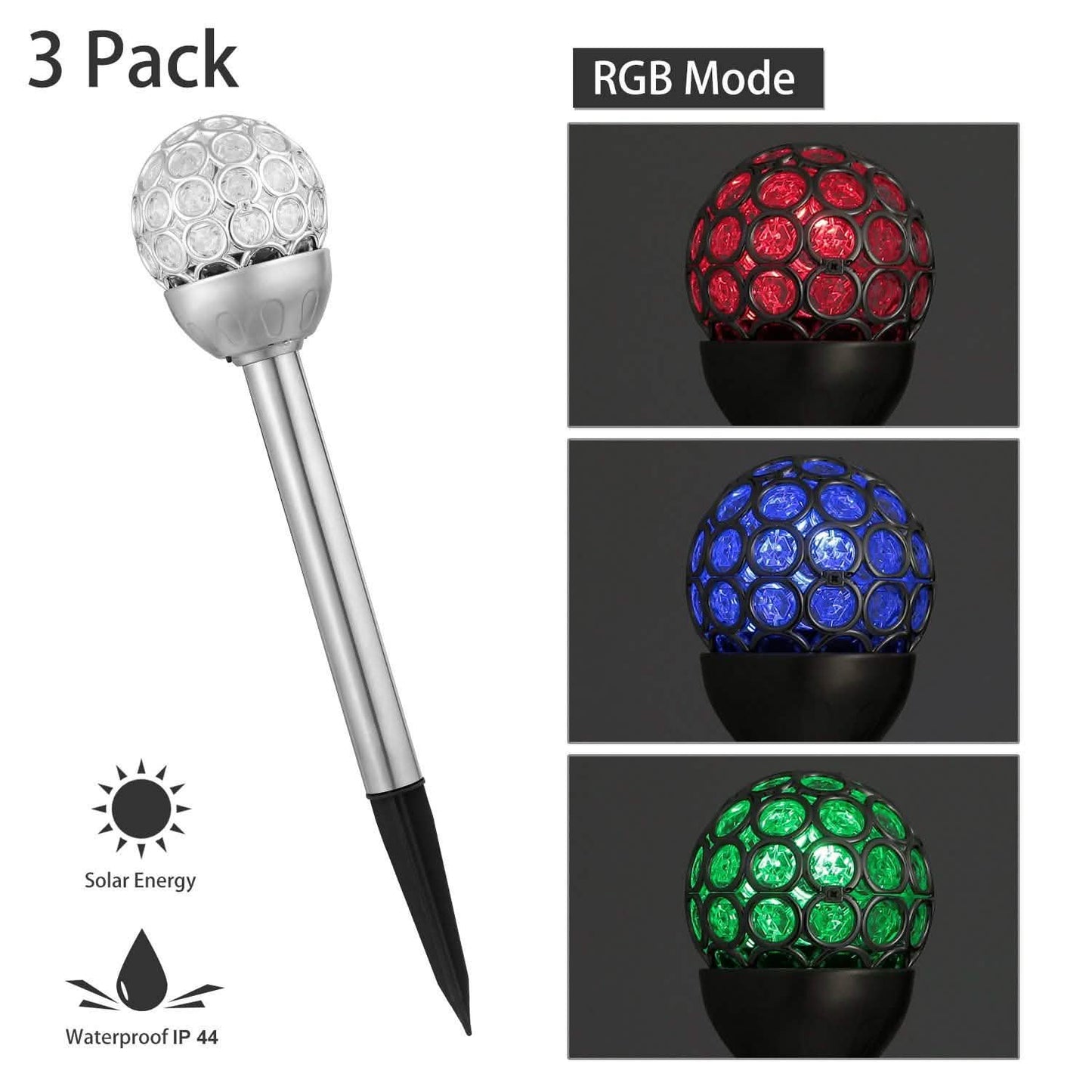 3-Pack: Solarek Outdoor Solar Lights DailySale