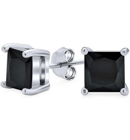 3-Pack: Sterling Silver Princess Cut Studs DailySale