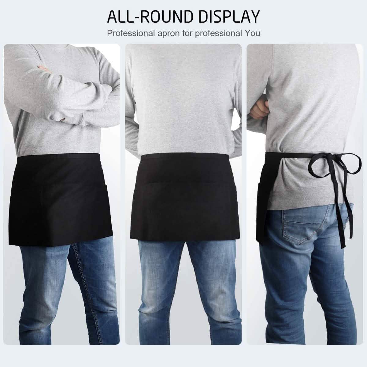 3-Pack: Syntus Server Aprons with 3 Pockets DailySale