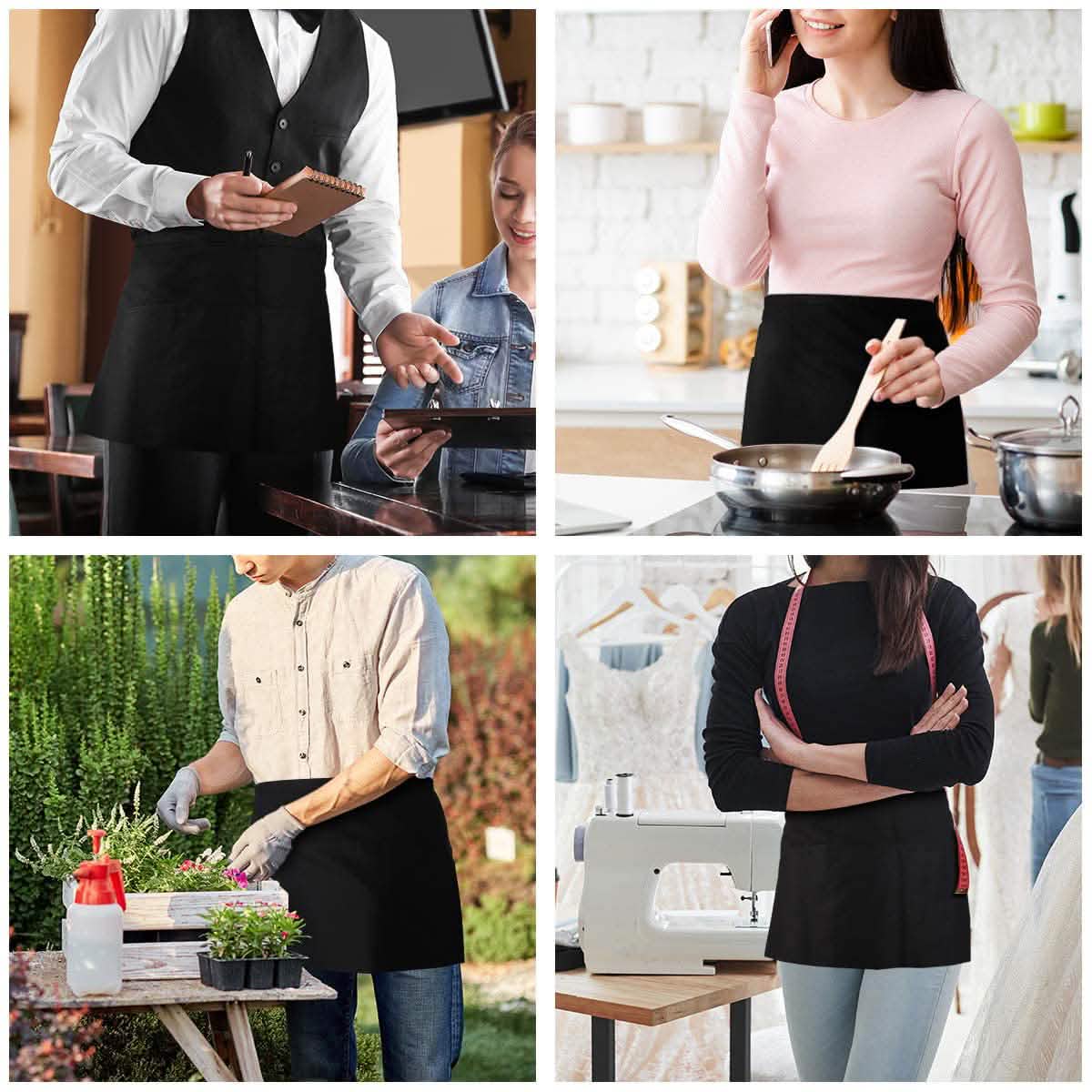 3-Pack: Syntus Server Aprons with 3 Pockets DailySale