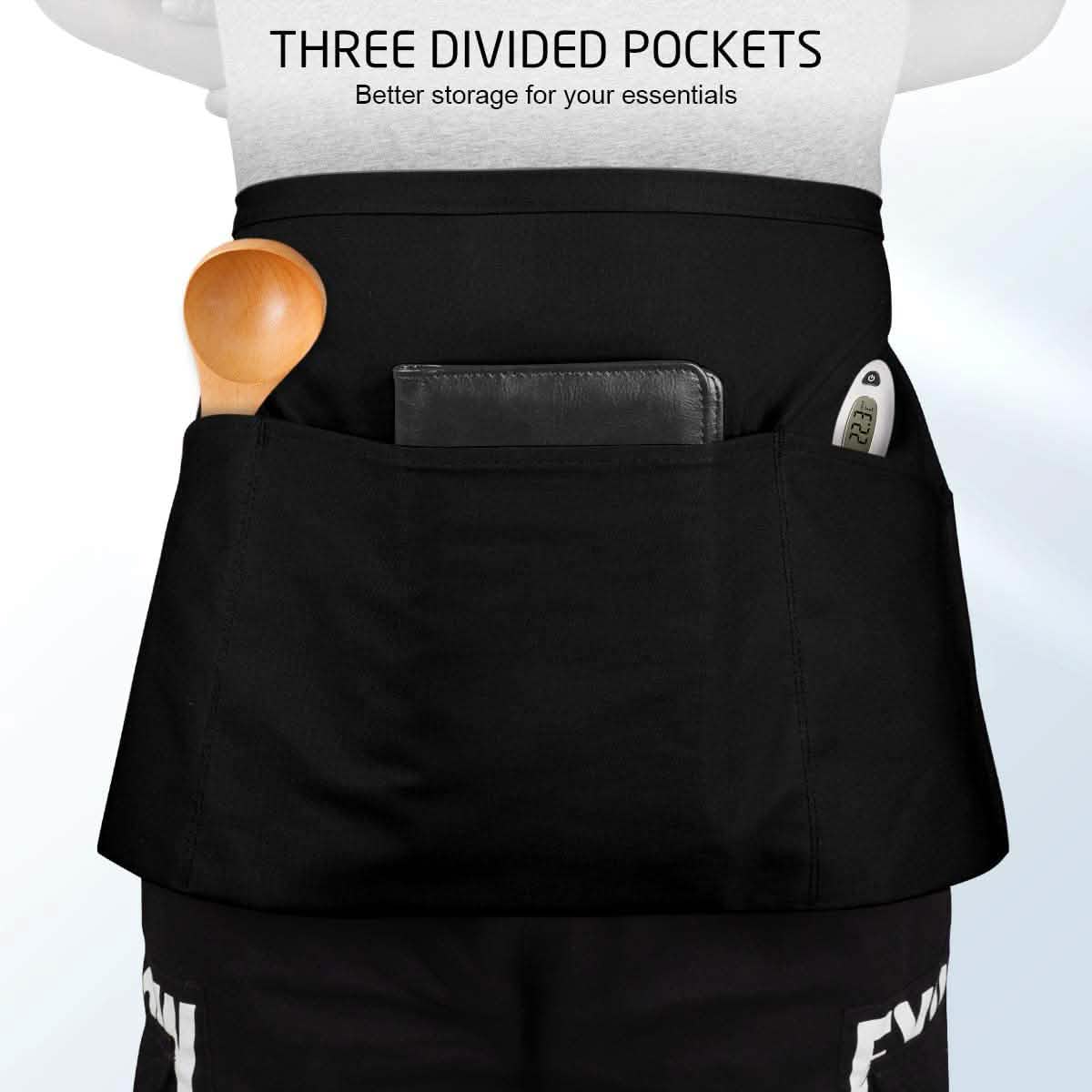 3-Pack: Syntus Server Aprons with 3 Pockets DailySale
