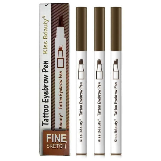 3-Pack: Tattoo Eyebrow Pen Ink Gel - Brown DailySale