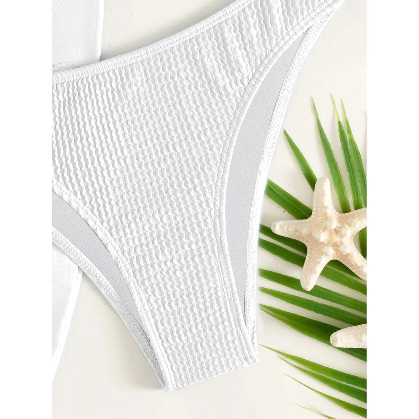 3-Pack: Textured Ring Linked Halter Bikini Swimsuit & Beach Skirt DailySale