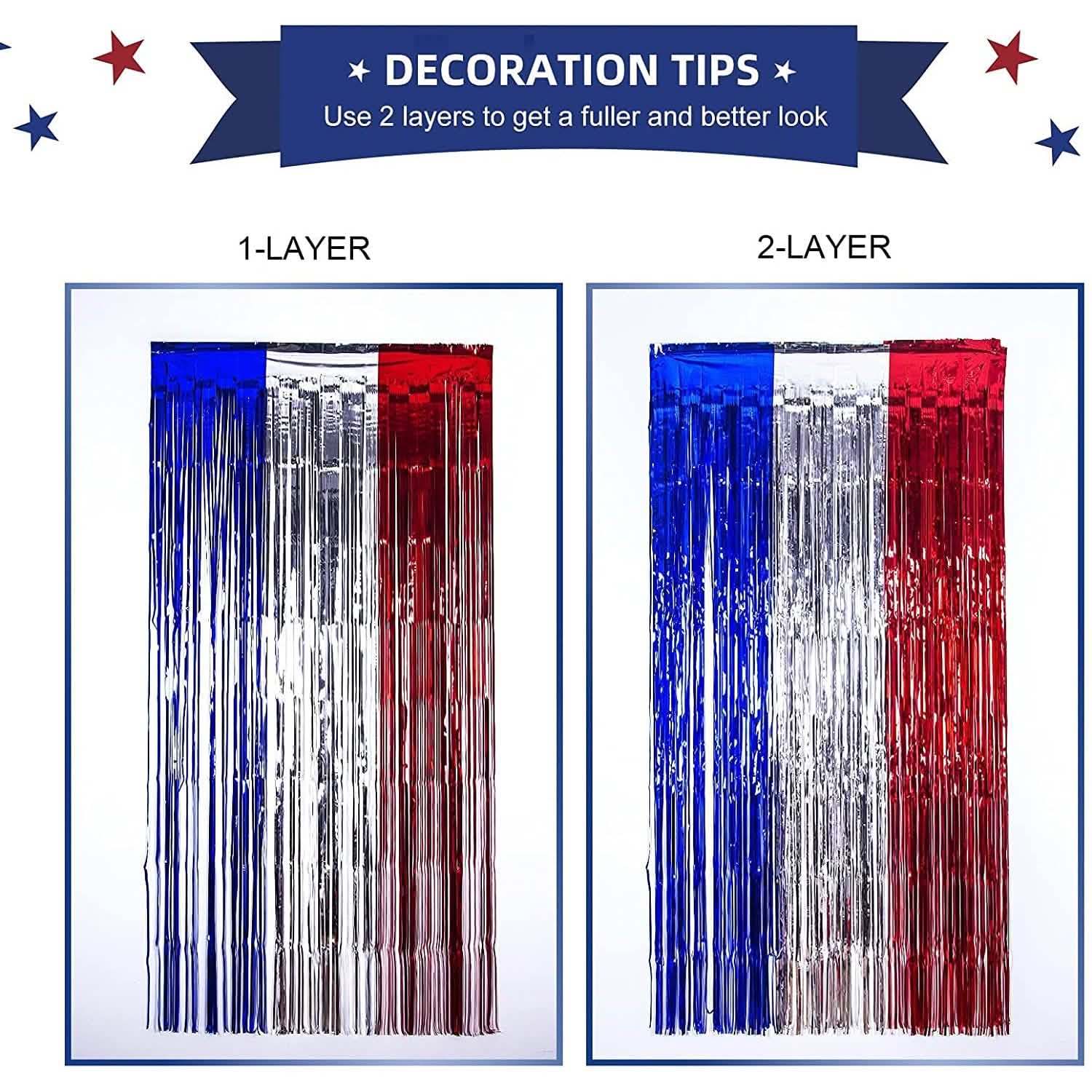 3-Pack: Tinsel Foil Fringe Curtains DailySale