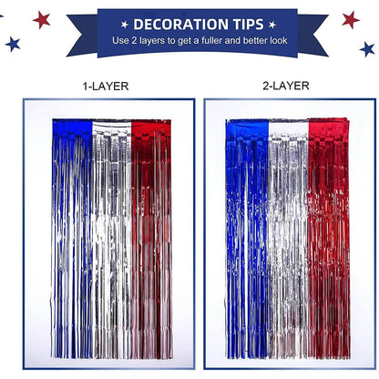 3-Pack: Tinsel Foil Fringe Curtains DailySale