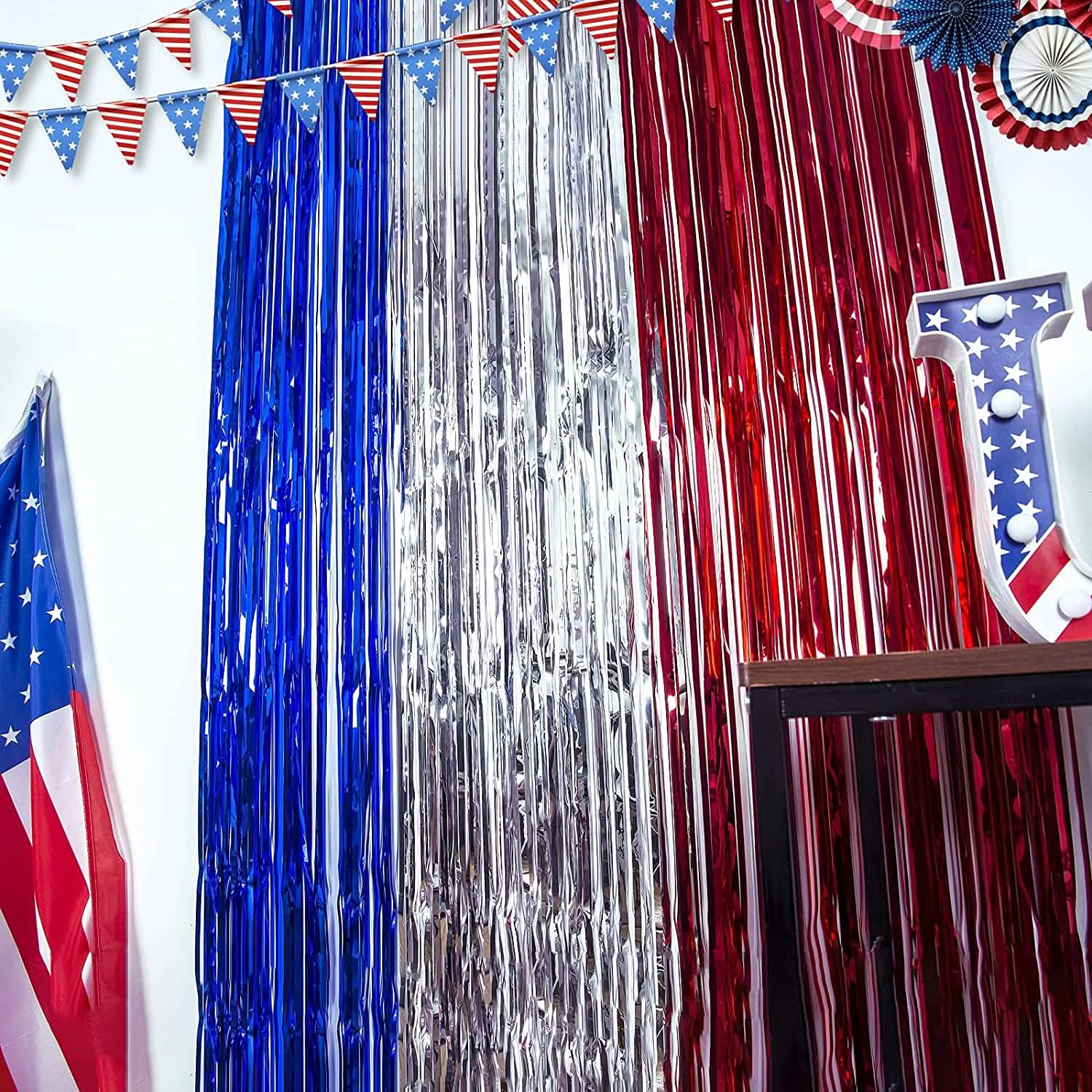 3-Pack: Tinsel Foil Fringe Curtains DailySale