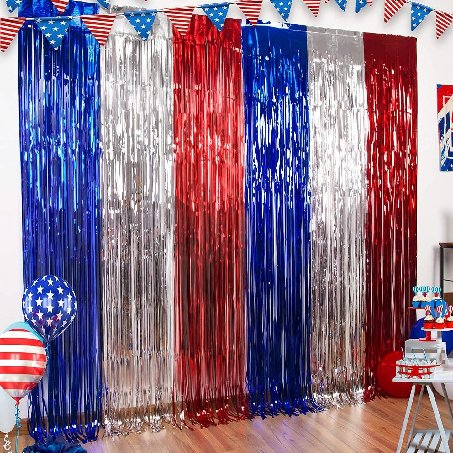 3-Pack: Tinsel Foil Fringe Curtains DailySale