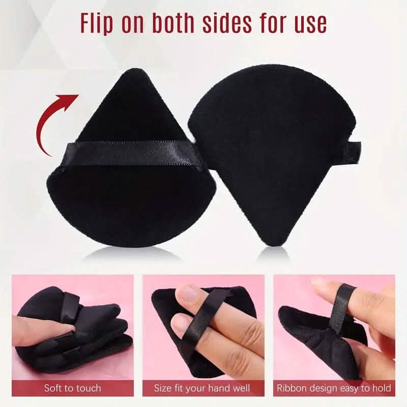 3-Pack: Triangle Powder Puff for Loose Powder and Liquid Cosmetic DailySale