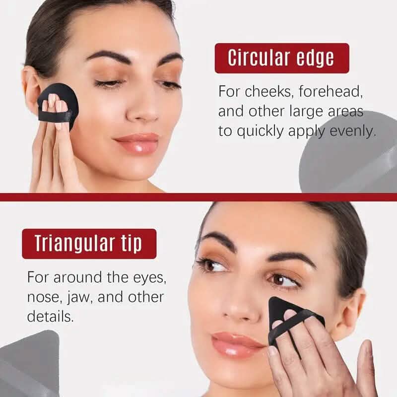 3-Pack: Triangle Powder Puff for Loose Powder and Liquid Cosmetic DailySale