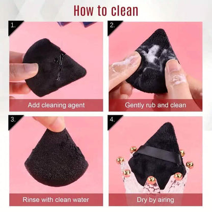 3-Pack: Triangle Powder Puff for Loose Powder and Liquid Cosmetic DailySale