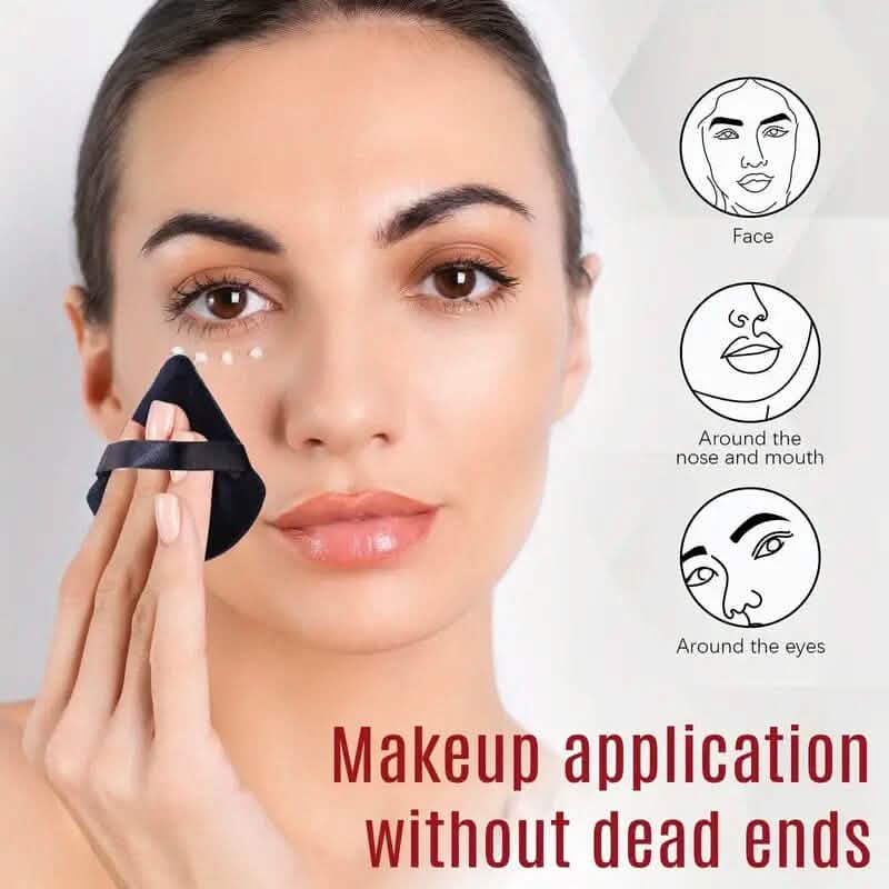 3-Pack: Triangle Powder Puff for Loose Powder and Liquid Cosmetic DailySale