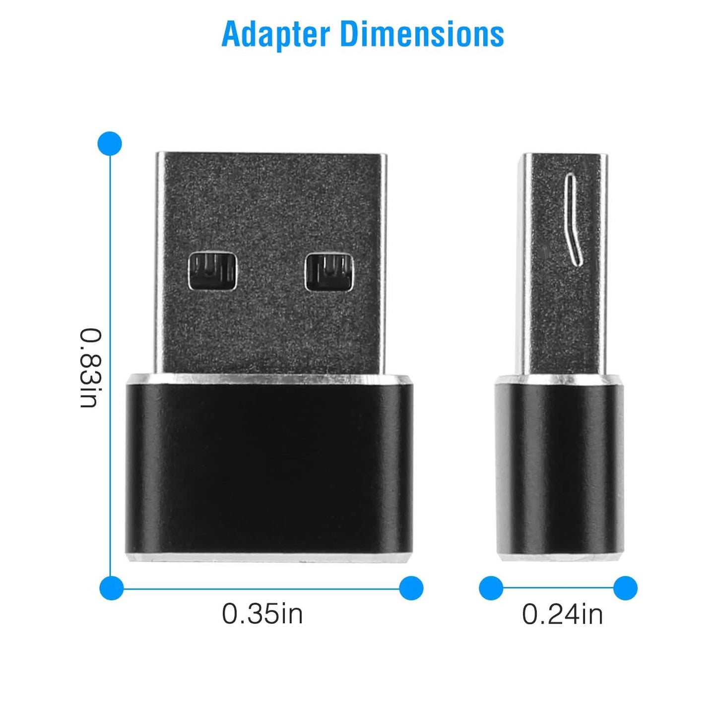 3-Pack: USB C Type-C Female to USB Type A Male Port Converter DailySale