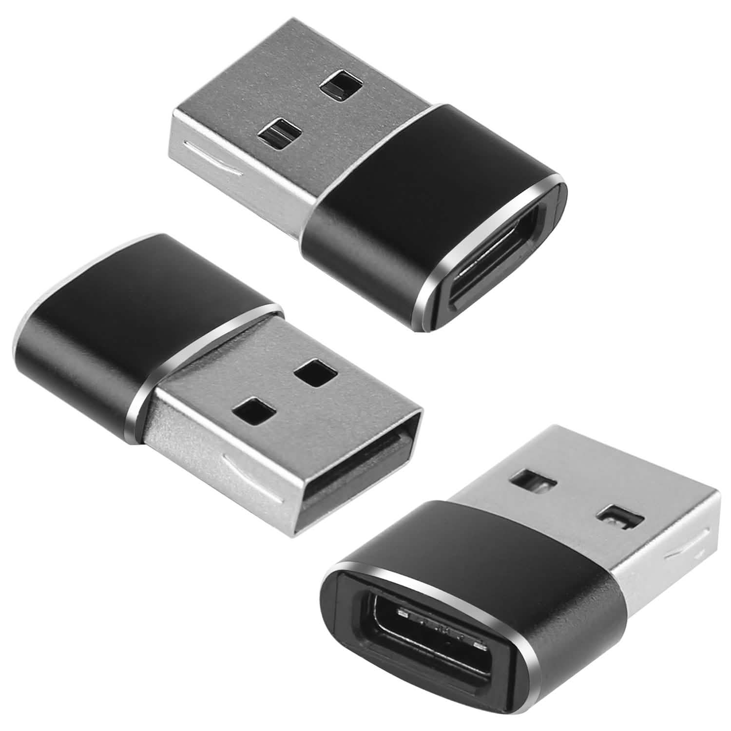 3-Pack: USB C Type-C Female to USB Type A Male Port Converter DailySale