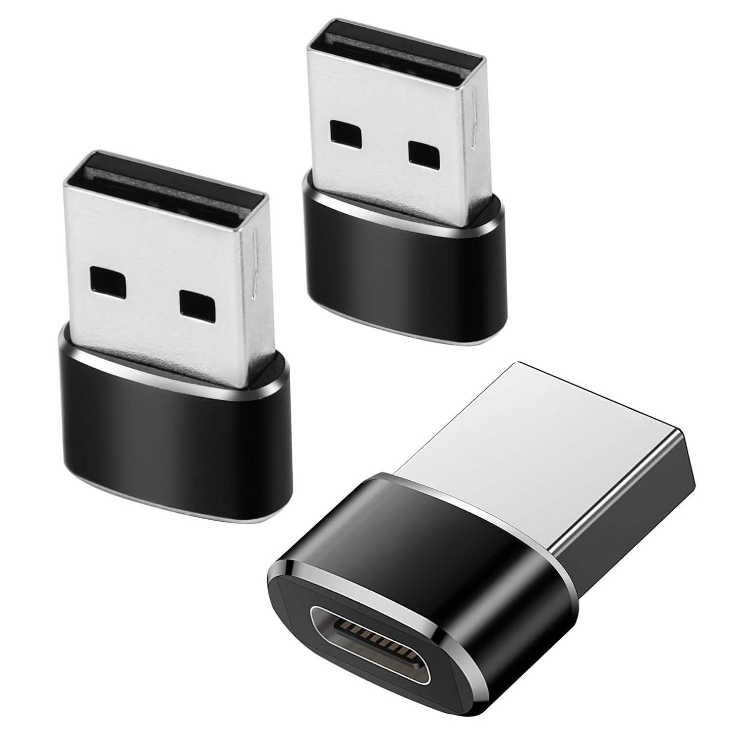 3-Pack: USB C Type-C Female to USB Type A Male Port Converter DailySale