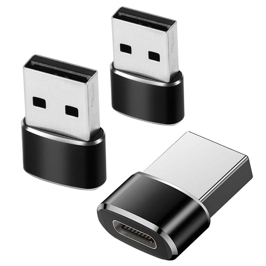 3-Pack: USB C Type-C Female to USB Type A Male Port Converter DailySale