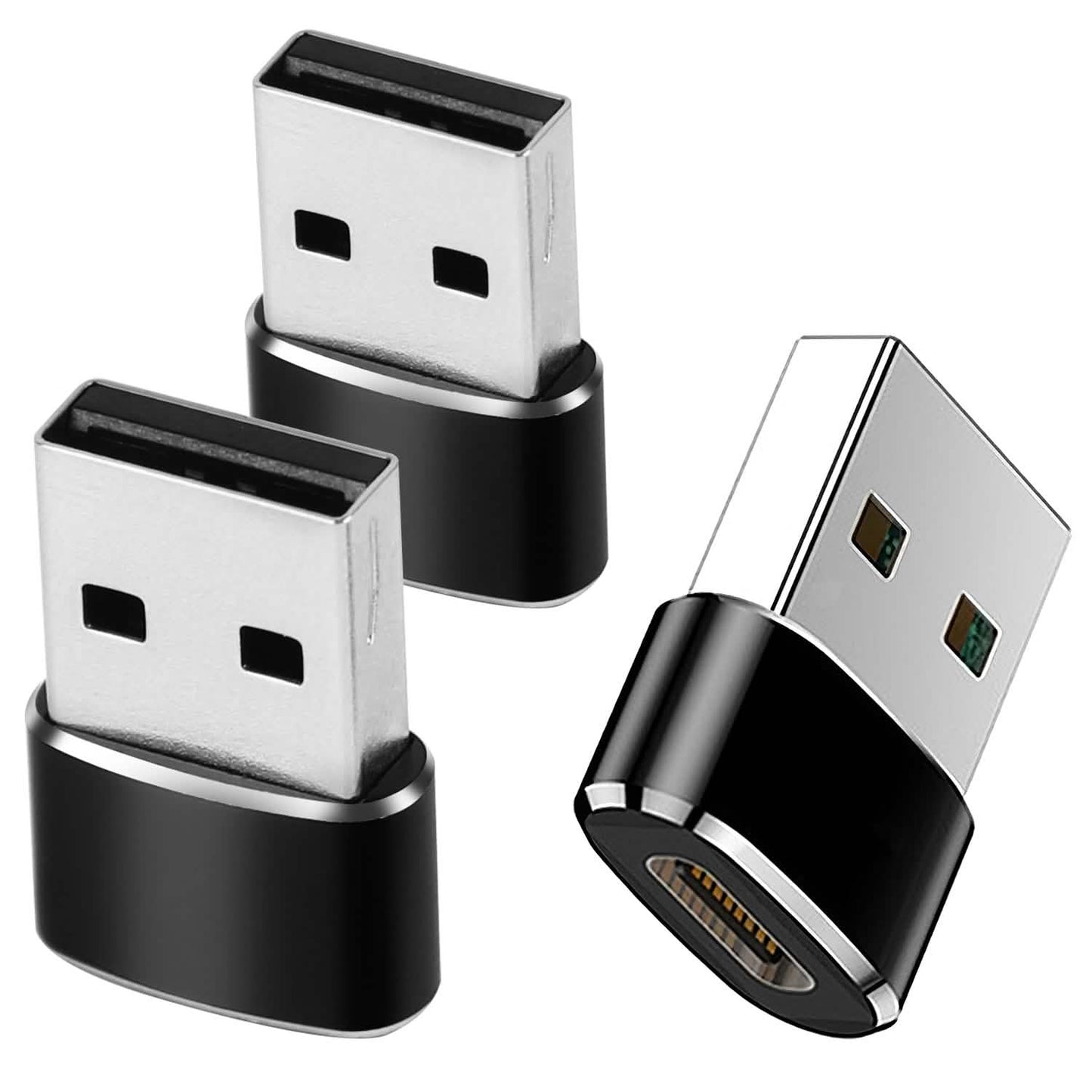 3-Pack: USB C Type-C Female to USB Type A Male Port Converter DailySale