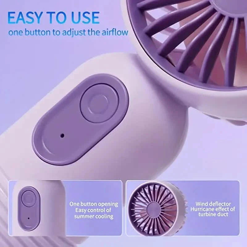 USB Rechargeable Mini Portable Fan with 3 Speeds DailySale