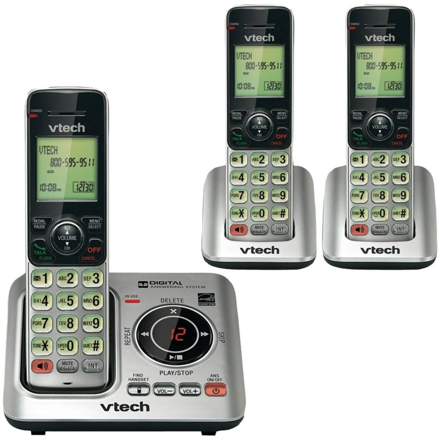 3-Pack: VTECH CS66293 DECT 6.0 3-Handset Landline Telephone DailySale