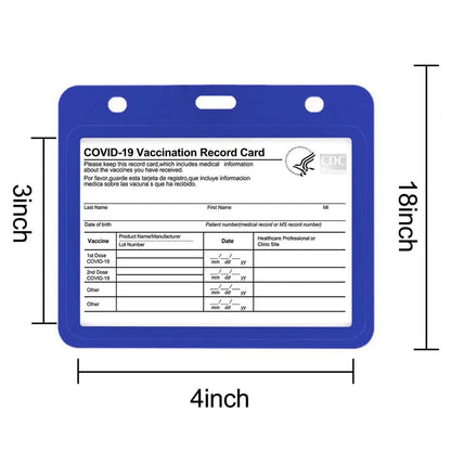 3-Pack: Waterproof Hard Case CDC Vaccination Card Holder With Lanyards DailySale