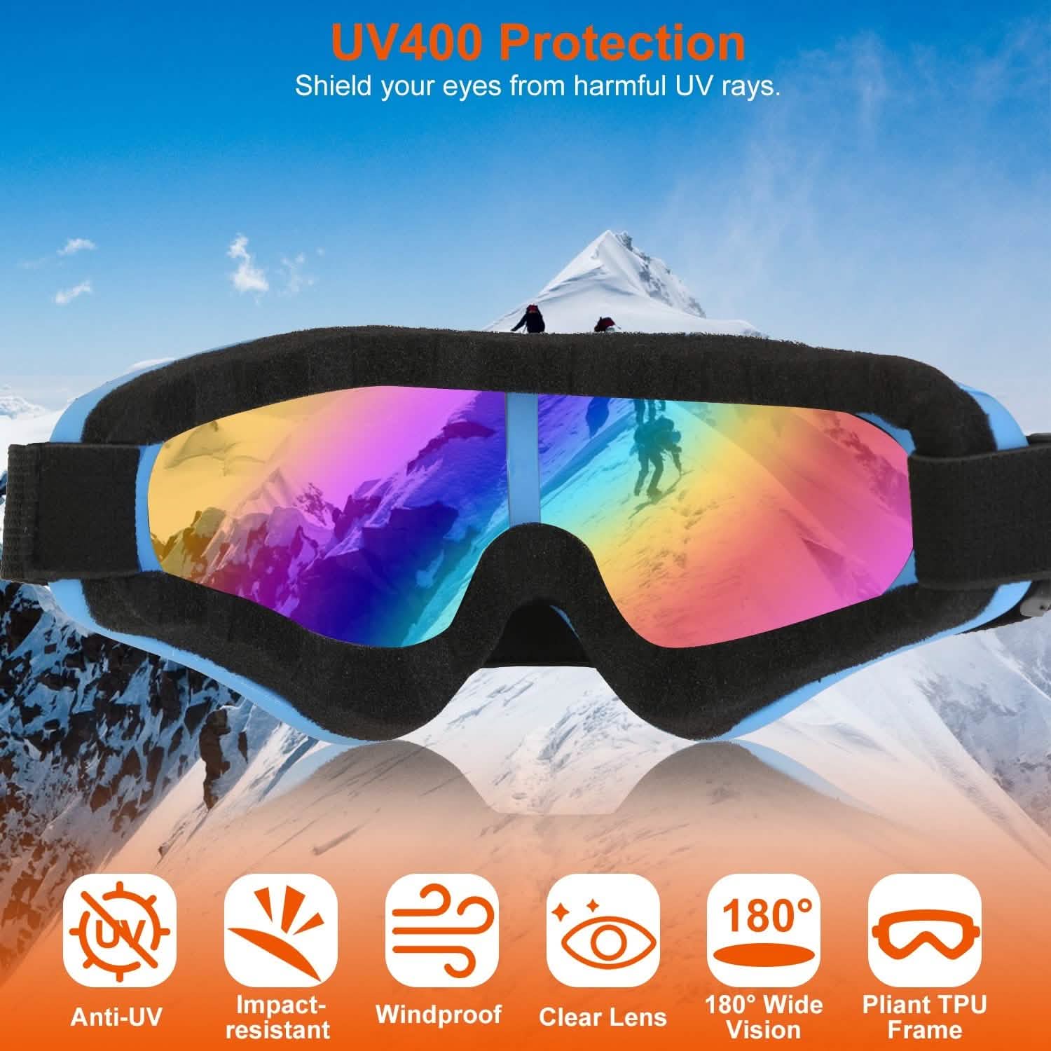 3-Pack: Winter Sports Goggles for Kids and Adults DailySale