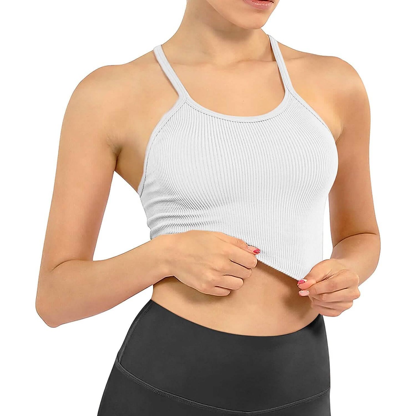 3-Pack: Women Crop Basic Tank Top Ribbed Knit Sleeveless DailySale
