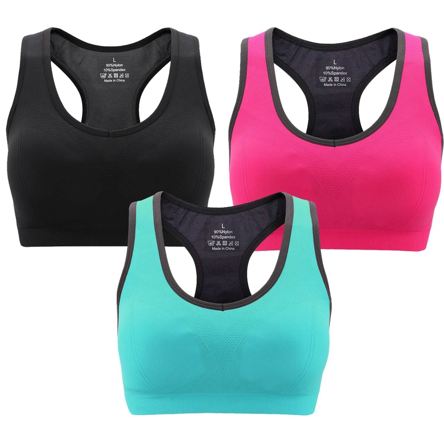 3-Pack: Women Padded Sports Bras DailySale