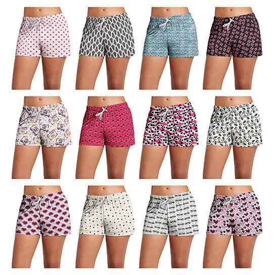 3-Pack: Women's Comfy Lounge Bottom Pajama Shorts with Drawstring DailySale