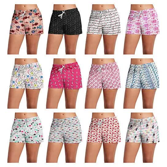 3-Pack: Women's Comfy Lounge Bottom Pajama Shorts with Drawstring DailySale