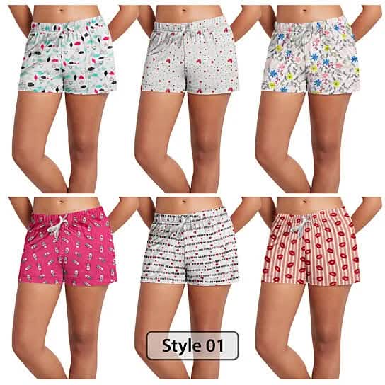 3-Pack: Women's Comfy Lounge Bottom Pajama Shorts with Drawstring DailySale