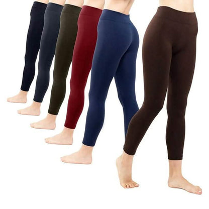 3-Pack: Women’s Fleece Lined Leggings High Waist Soft Stretchy Warm Leggings DailySale