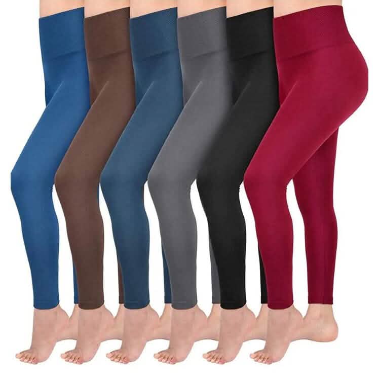 3-Pack: Women’s Fleece Lined Leggings High Waist Soft Stretchy Warm Leggings DailySale