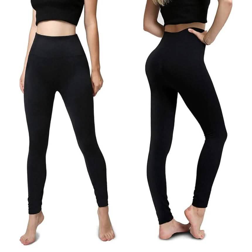 3-Pack: Women’s Fleece Lined Leggings High Waist Soft Stretchy Warm Leggings DailySale