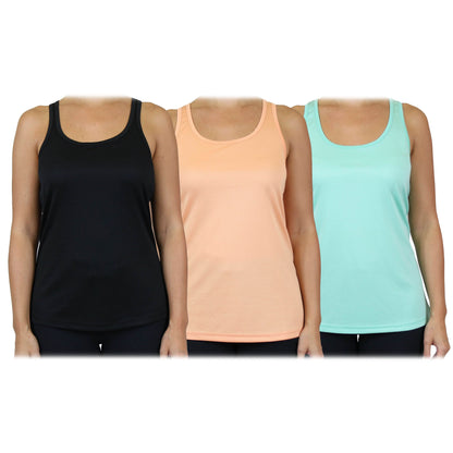 3-Pack: Women's Moisture Wicking Racerback Tank DailySale