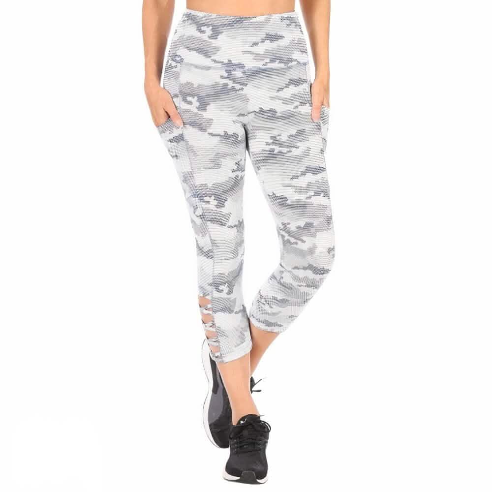 3-Pack: Women's Tummy Control Capri Leggings With Pockets DailySale