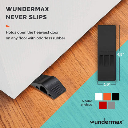 3-Pack: Wundermax Rubber Security Door Stoppers DailySale