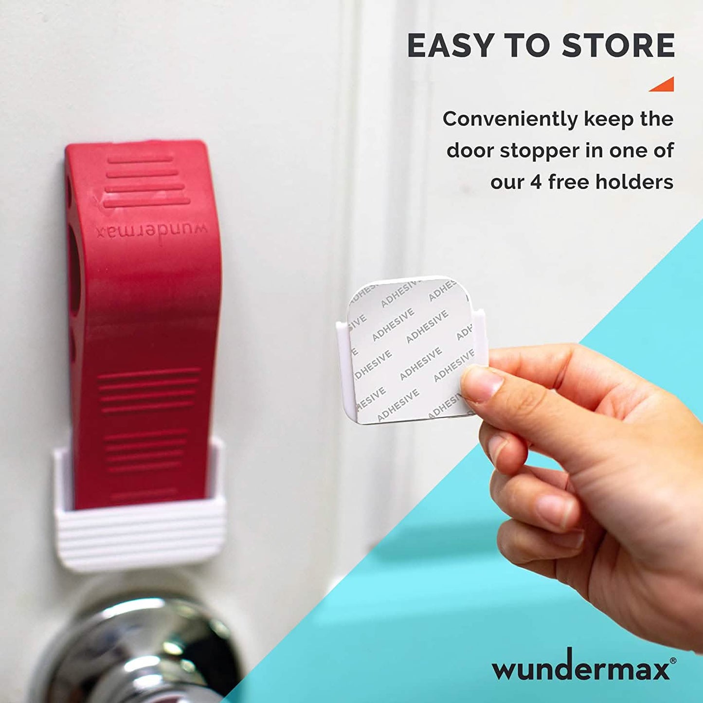 3-Pack: Wundermax Rubber Security Door Stoppers DailySale