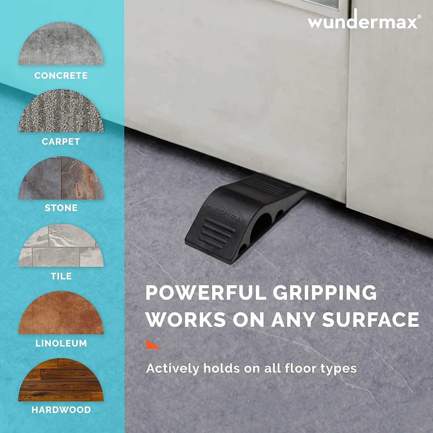 3-Pack: Wundermax Rubber Security Door Stoppers DailySale