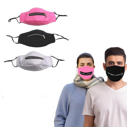 3-Pack: Zipper Reusable Cotton Face Mask for Everyday Use DailySale