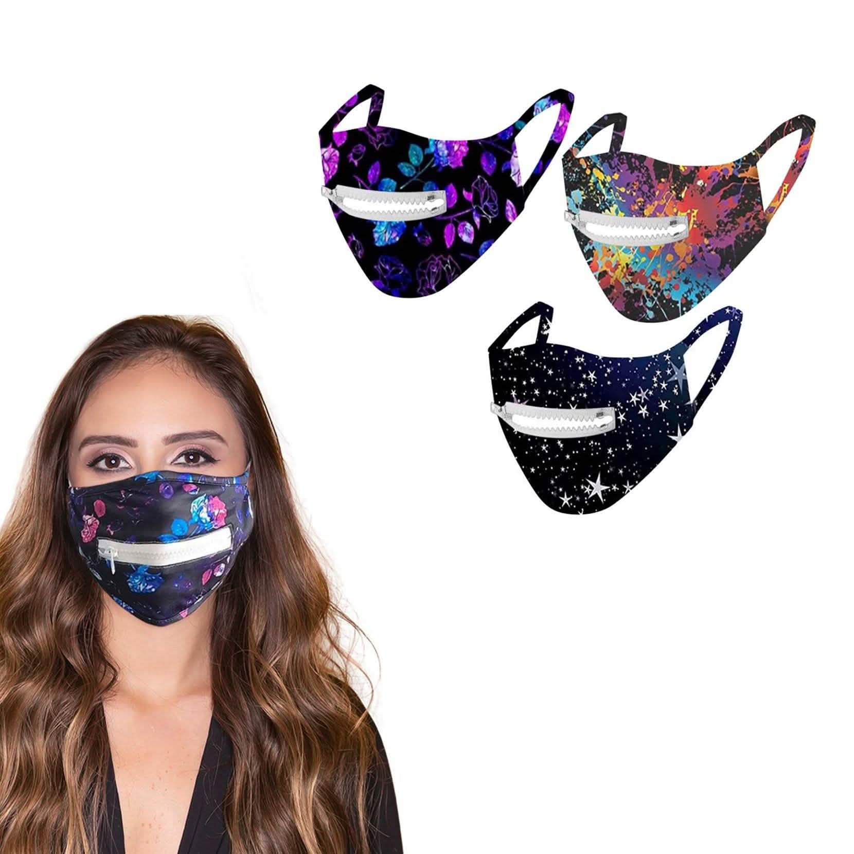 3-Pack: Zipper Reusable Cotton Face Mask for Everyday Use DailySale