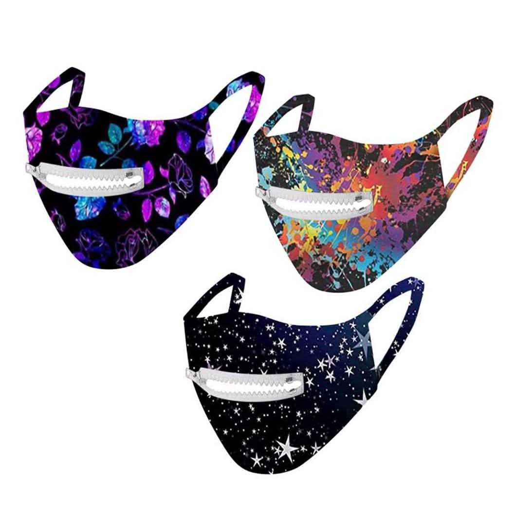 3-Pack: Zipper Reusable Cotton Face Mask for Everyday Use DailySale