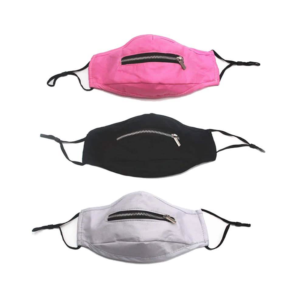 3-Pack: Zipper Reusable Cotton Face Mask for Everyday Use DailySale