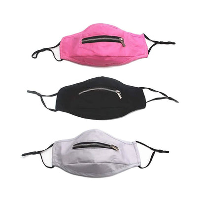 3-Pack: Zipper Reusable Cotton Face Mask for Everyday Use DailySale