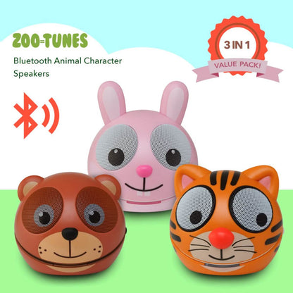 3-Pack: Zootunes Compact Portable Bluetooth Stereo Speaker DailySale