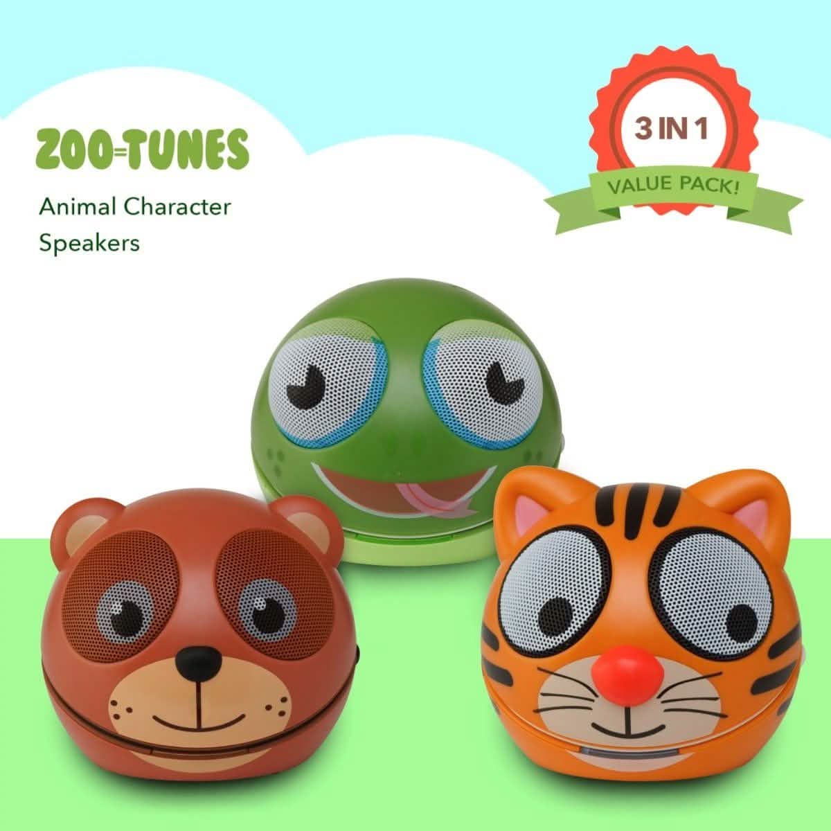 3-Pack: Zootunes Compact Portable Bluetooth Stereo Speaker DailySale