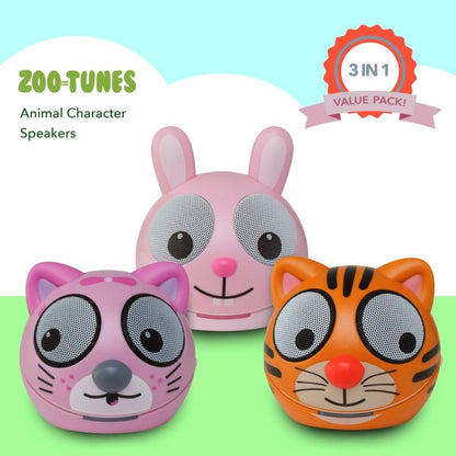 3-Pack: Zootunes Compact Portable Bluetooth Stereo Speaker DailySale