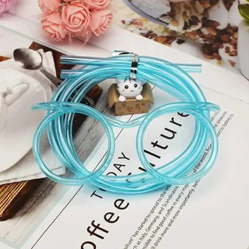 3-Pack: Creative Fun Glasses Straw Crazy Funny Art Straw DailySale